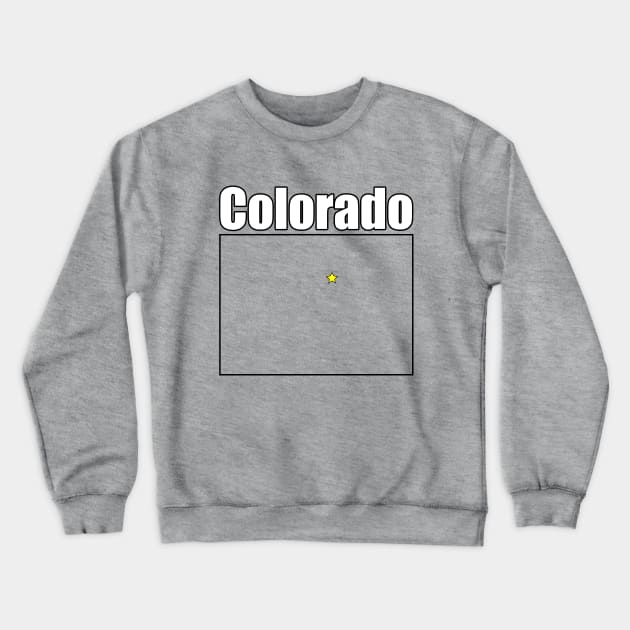 Minimalist Colorado Crewneck Sweatshirt by Patsi Nahmi Designs